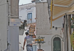 Dans une ruelle d'Amalfi.