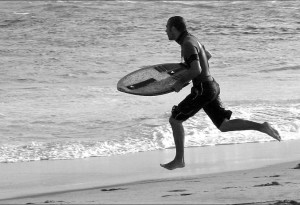 Surfeur volant au cap Ferret.